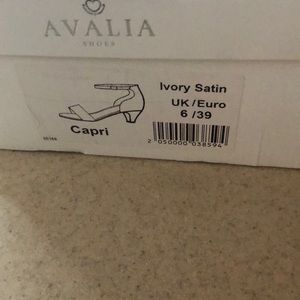 Capri ivory satin wedding shoes